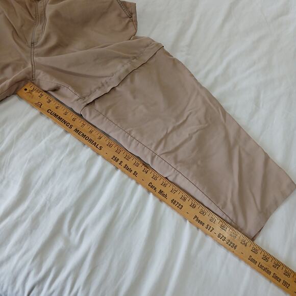 CAMPMOR convertible (to shorts) pants khaki LARGE nylon quick dry zippers work - Picture 14 of 15